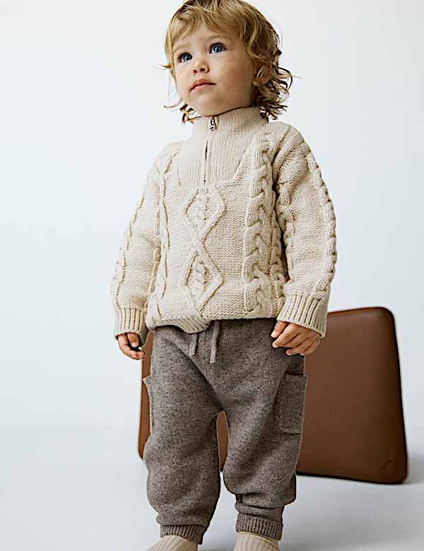 Knitted Joggers (0-3 Yrs) - BN
