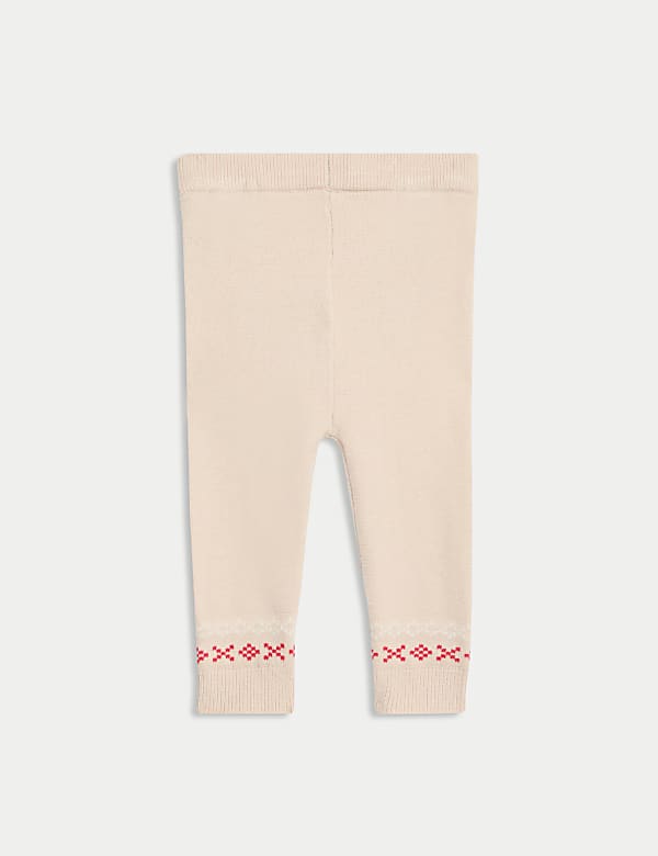 Πλεκτό σύνολο με τεχνική Fair Isle και σχέδιο μπισκότων (0-3 ετών) - GR