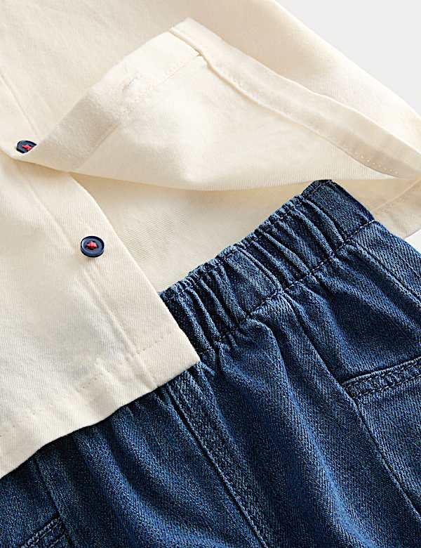 2-delige matrozenoutfit met shirt (0-36 maanden) - BE