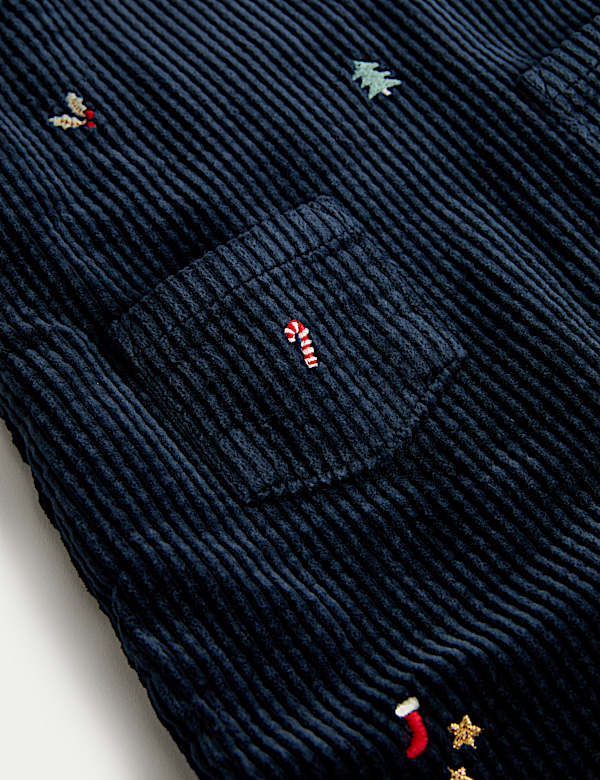 תלבושת אוברול 2 חלקים מכותנה טהורה לחג המולד - IL