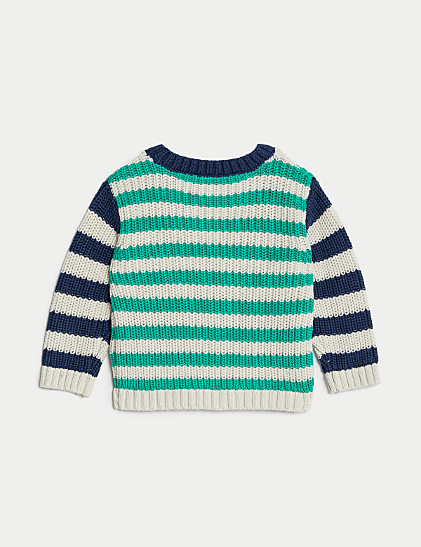 Pure Cotton Striped Jumper (0-3 Yrs)