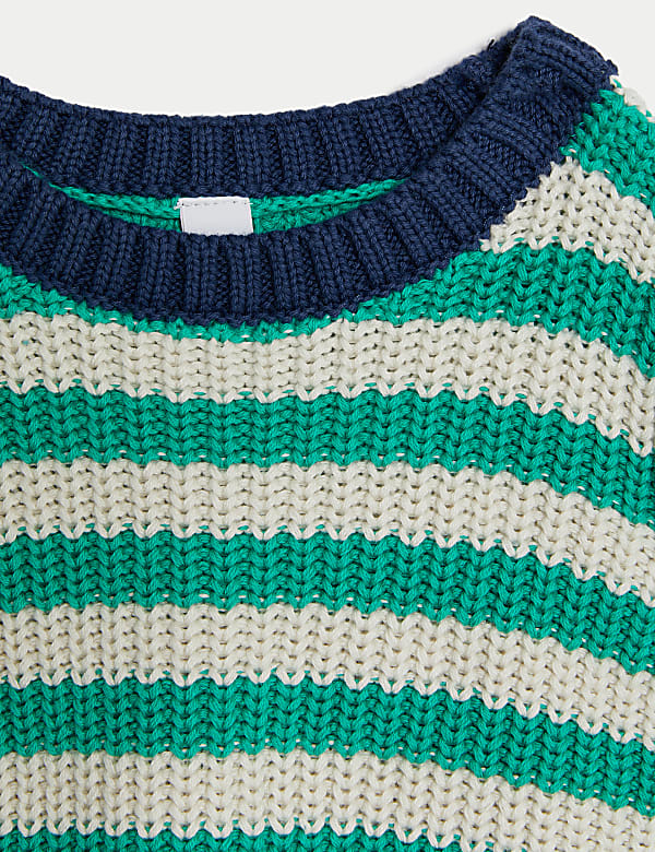 Pure Cotton Striped Jumper (0-3 Yrs)