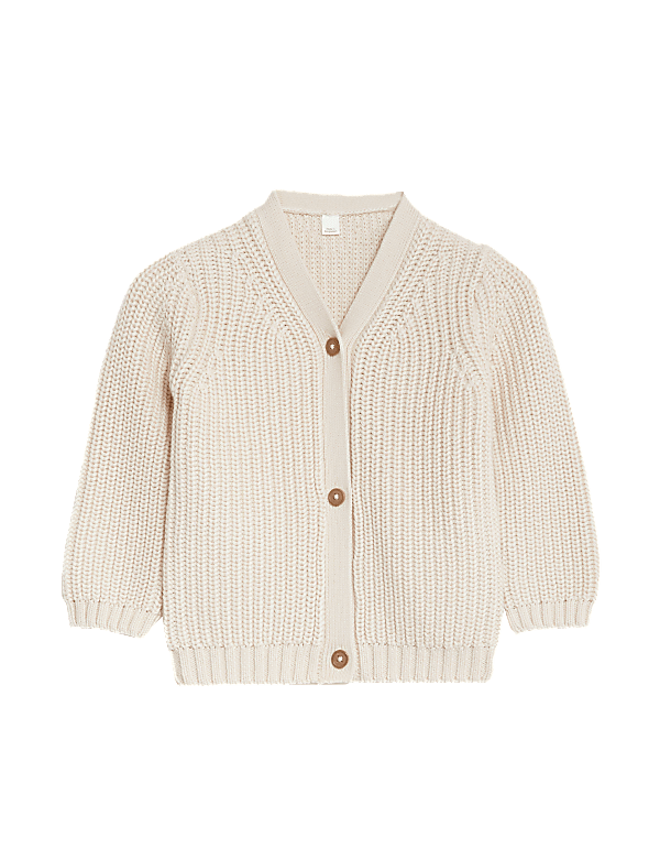 Pure Cotton Knitted Cardigan (0-3 Yrs)