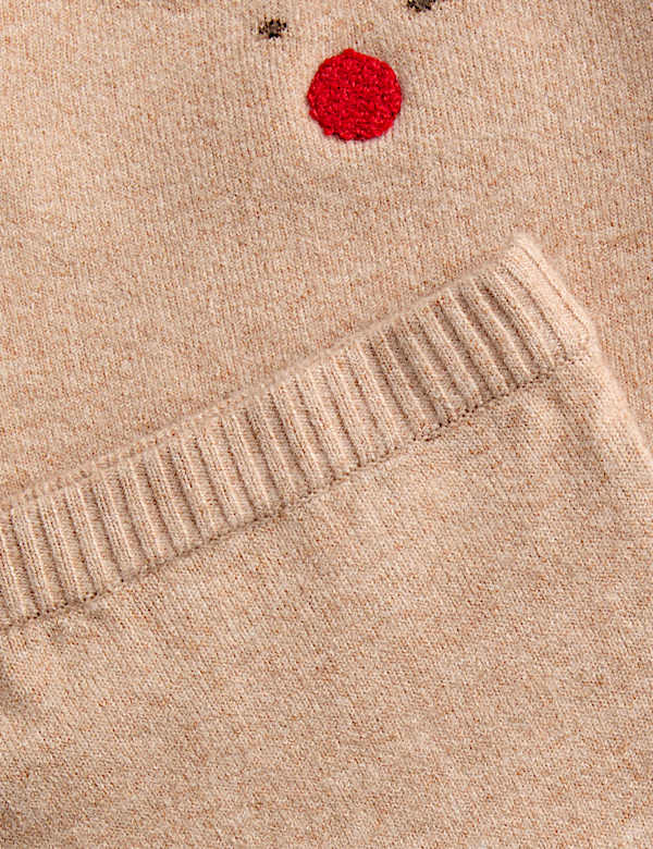 2pc Christmas Reindeer Knitted Outfit (0-3 Yrs) - GR