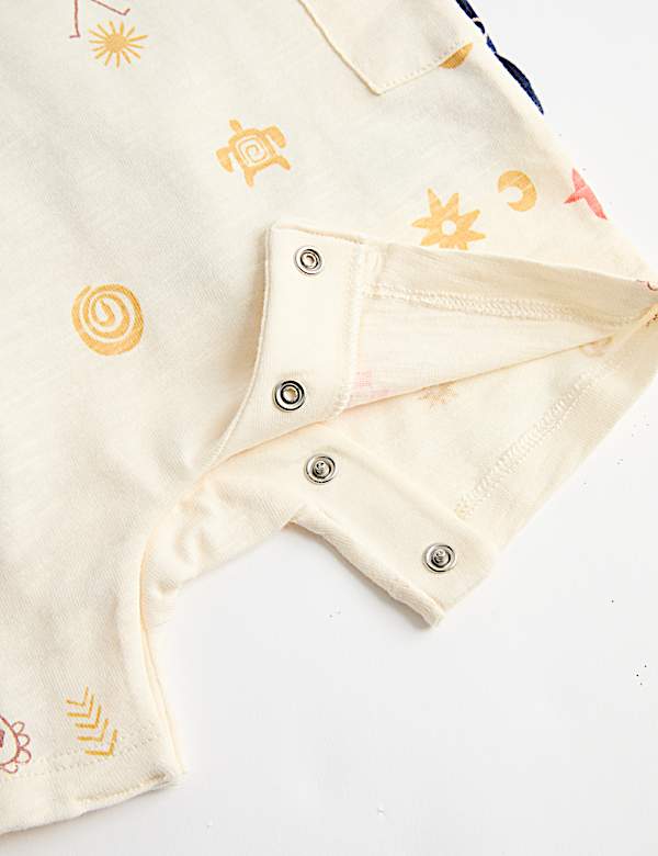 3 Pack Pure Cotton Patterned Rompers (0-3 Yrs) - SI