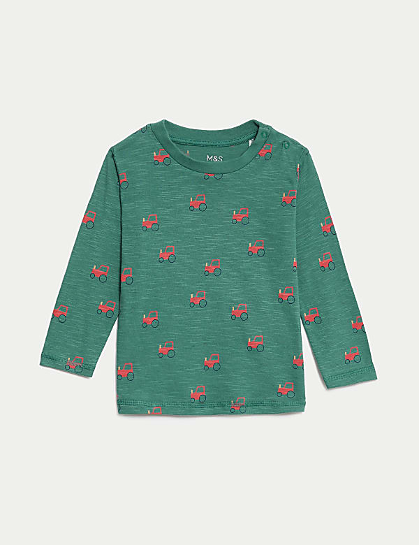 3pk Cotton Rich Patterned Tops (0-3 Yrs)