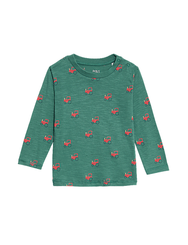 3pk Cotton Rich Patterned Tops (0-3 Yrs)