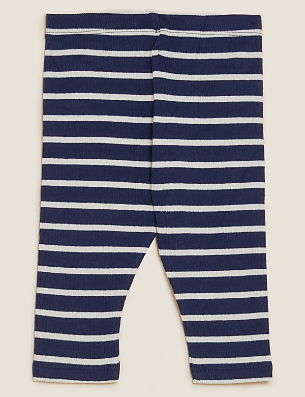 Cotton Rich Striped Leggings (0-3 Yrs)
