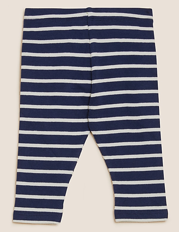 Cotton Rich Striped Leggings (0-3 Yrs)