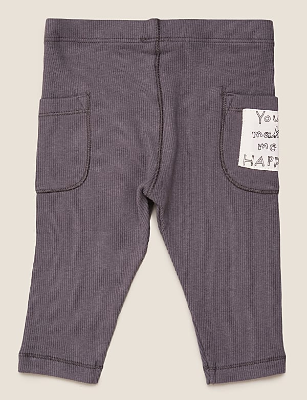 Cotton Panda Appliqué Leggings