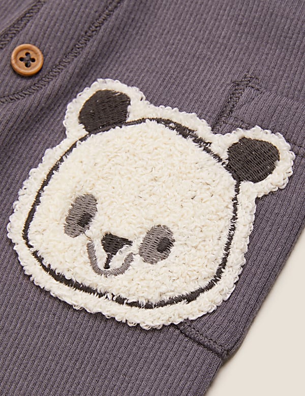 Cotton Panda Appliqué Leggings