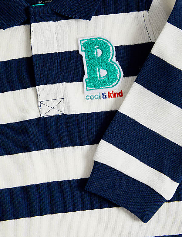 Pure Cotton Striped Top (0-3 Yrs)