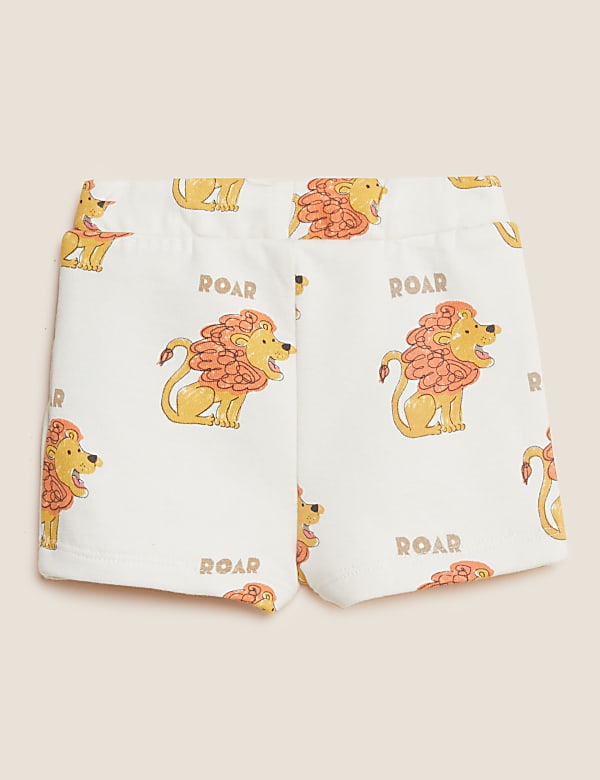 Cotton Rich Lion Print Shorts (0-3 Yrs)