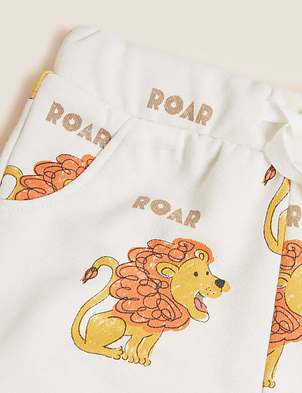 Cotton Rich Lion Print Shorts (0-3 Yrs)