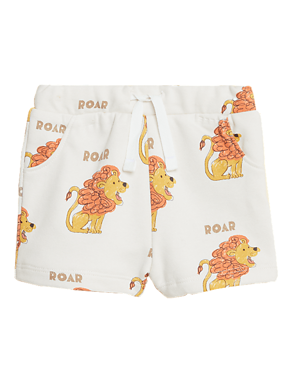 Cotton Rich Lion Print Shorts (0-3 Yrs)