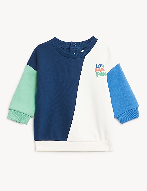 Cotton Rich Slogan Sweater