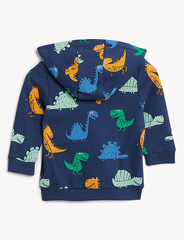 Cotton Rich Dinosaur Print Hoodie