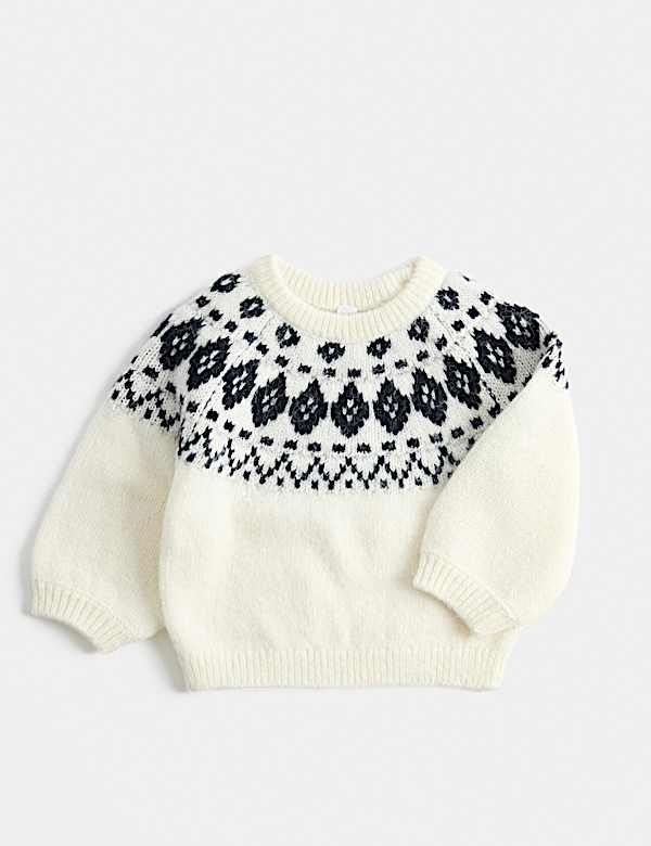 Fair Isle Knitted Jumper with Wool (0-5 Yrs)
