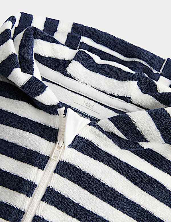 Combinaison 100 % coton &eacute;ponge &agrave; rayures (jusqu&rsquo;au 3 ans) - CH