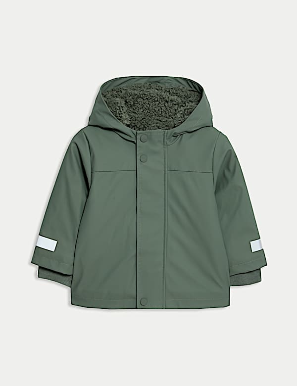 Stormwear™ Hooded Borg Lined Plain Fisherman Coat (3 Mths-3 Yrs) - US