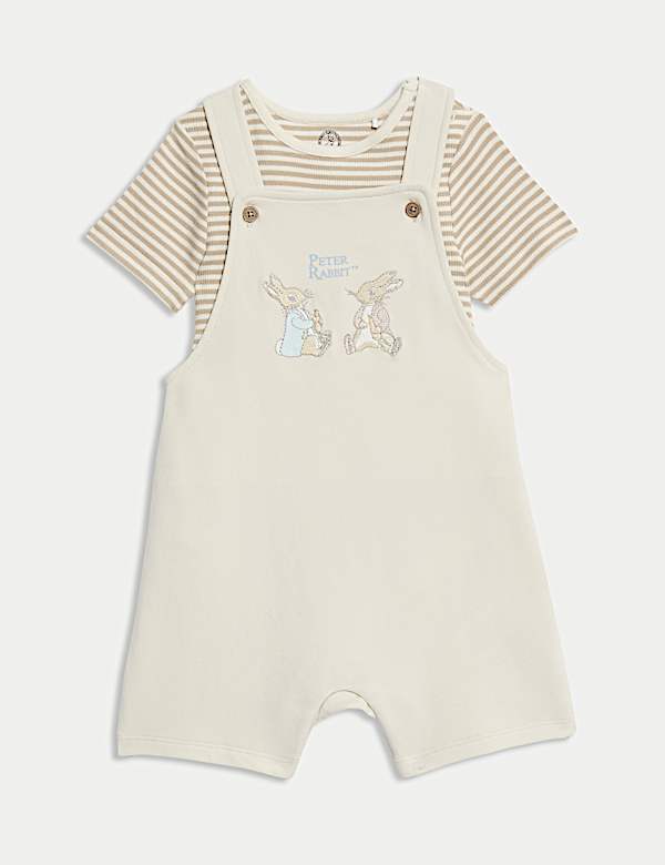אוברול קצר 2 חלקים מבד עשיר בכותנה של Peter Rabbit‎™‎ (3-0 שנים) - IL