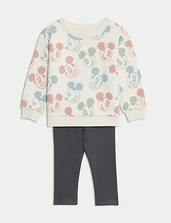 2pc Cotton Rich Mickey Mouse™ Sweat Outfit (0-3 Yrs) - VN