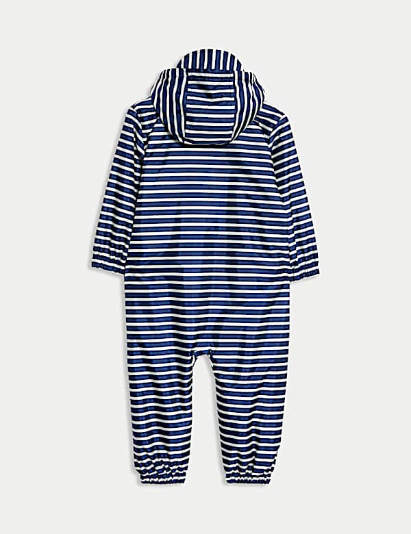 Striped Hooded Fisherman Puddlesuit (0-3 Yrs) - US