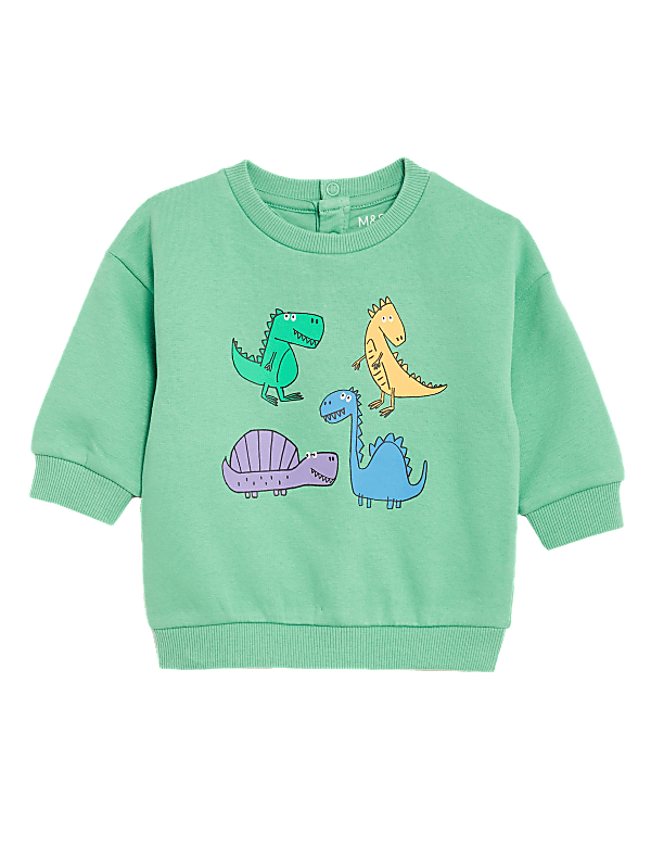 Cotton Rich Dinosaur Sweatshirt