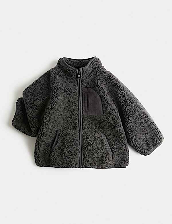 Funnel Neck Borg Jacket (0-3 Yrs) - LV