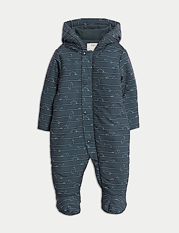 Printed Padded Hooded Snowsuit (0-3 Yrs) - CN