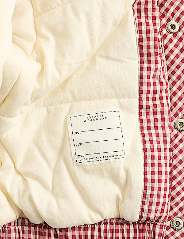 Gingham Midweight Padded Coat (0-5 Yrs)