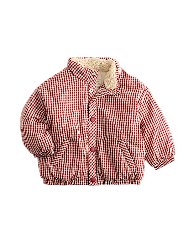 Gingham Midweight Padded Coat (0-5 Yrs)