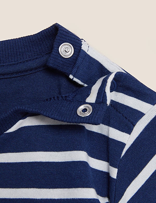Pure Cotton Striped T-Shirt (0-3 Yrs)