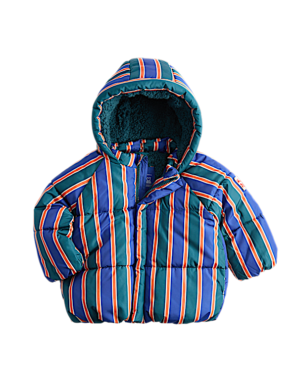 Midweight Padded Striped Coat (0-5 Yrs)