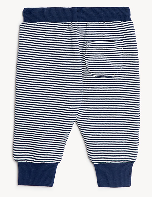 Cotton Rich Striped Joggers (0-3 Yrs)