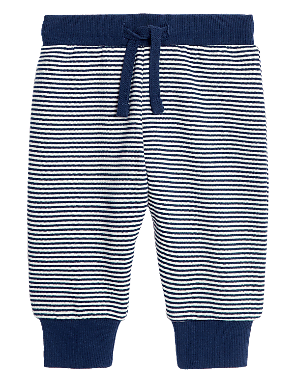 Cotton Rich Striped Joggers (0-3 Yrs)