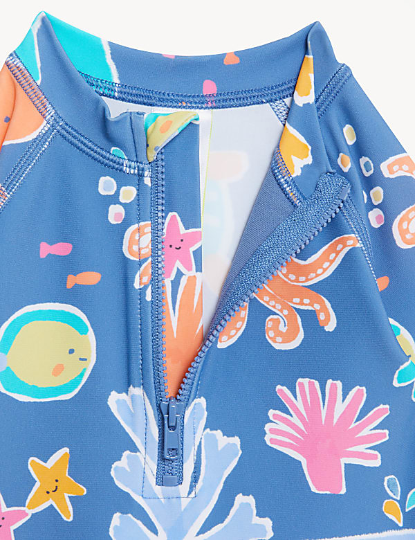 2pc Sealife Swimsuit & Hat Set