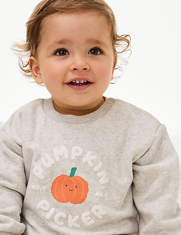 Bluza halloweenowa Pumpkin Picker z mieszanki z przewagą bawełny (0–3 lata) - PL