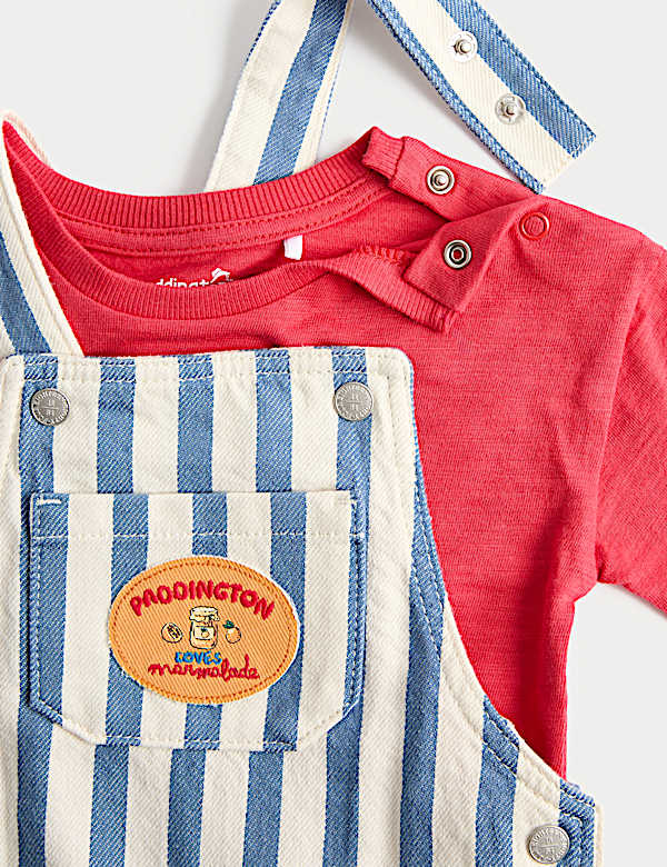 Ensemble 2 pi&egrave;ces salopette et top &agrave; motif Paddington&trade; (jusqu&rsquo;au 3 ans) - LU