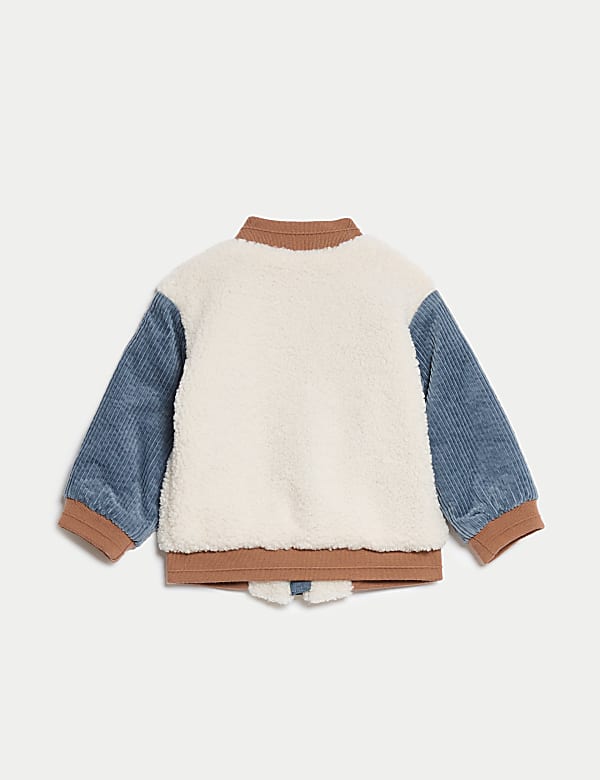 Pure Cotton Fleece Bomber Jacket (0-3 Yrs)