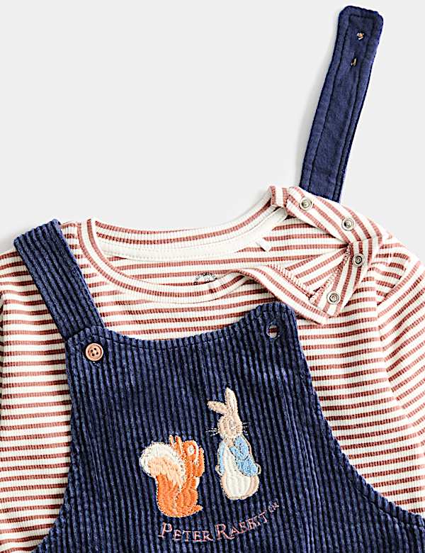 Cotton Rich Peter Rabbit&trade; Dungaree Outfit (0-3 Yrs)