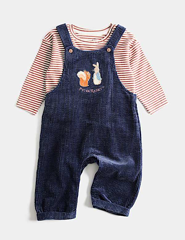 Cotton Rich Peter Rabbit&trade; Dungaree Outfit (0-3 Yrs)