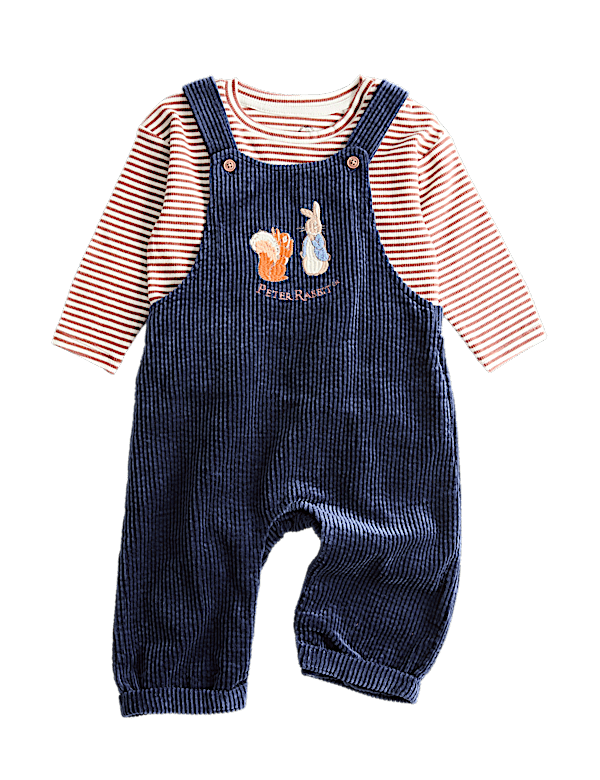 Cotton Rich Peter Rabbit&trade; Dungaree Outfit (0-3 Yrs)