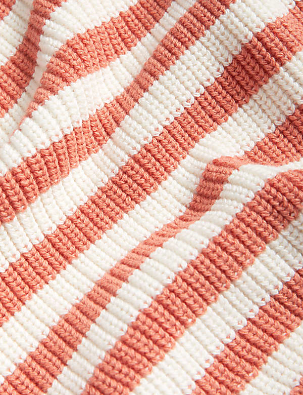 Pure Cotton Striped Knitted Jumper (0-3 Yrs)