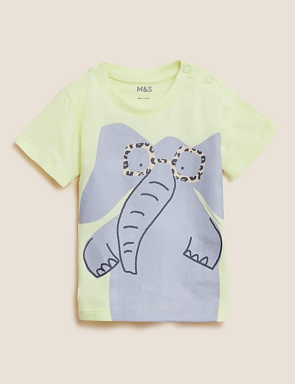 Pure Cotton Elephant T-Shirt (0-3 Yrs)