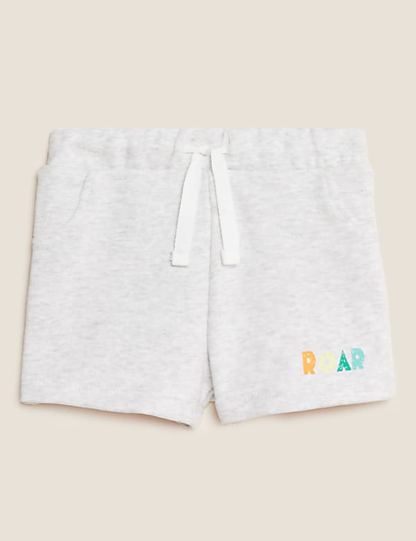 Cotton Rich Roar Slogan Shorts (0-3 Yrs)