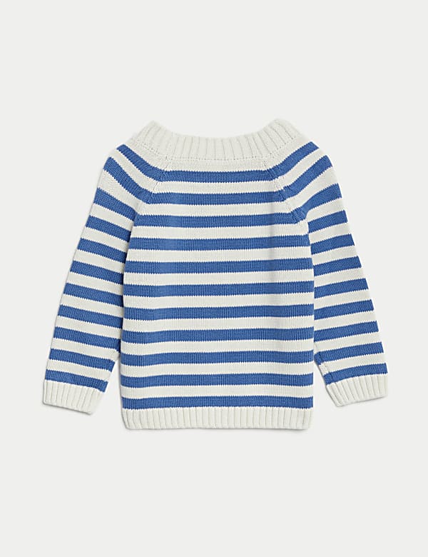 Pure Cotton Striped Jumper (0-3 Yrs)