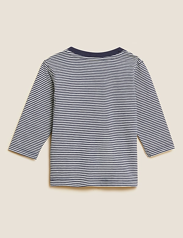 Pure Cotton Striped Long Sleeve Top
