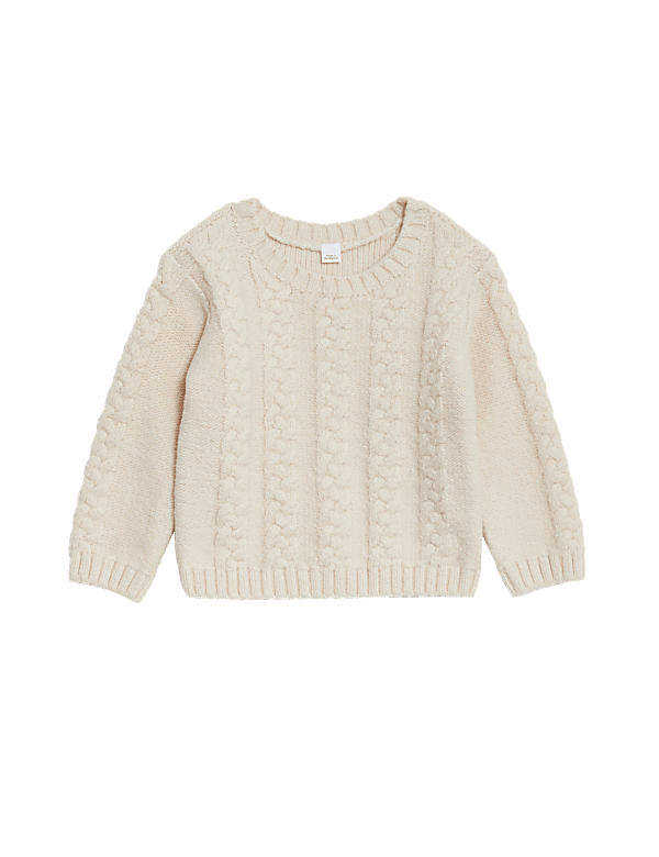 Cotton Rich Cable Knit Jumper (0-3 Yrs)