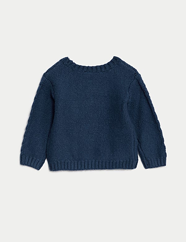 Cotton Rich Cable Knit Jumper (0-3 Yrs)